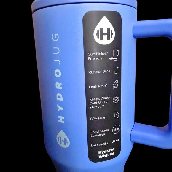 Hydrojug ✦ Indigo Stainless Steel Mug ✦ 32oz Host Gift Tumbler Exclusive NWT - Picture 4 of 10